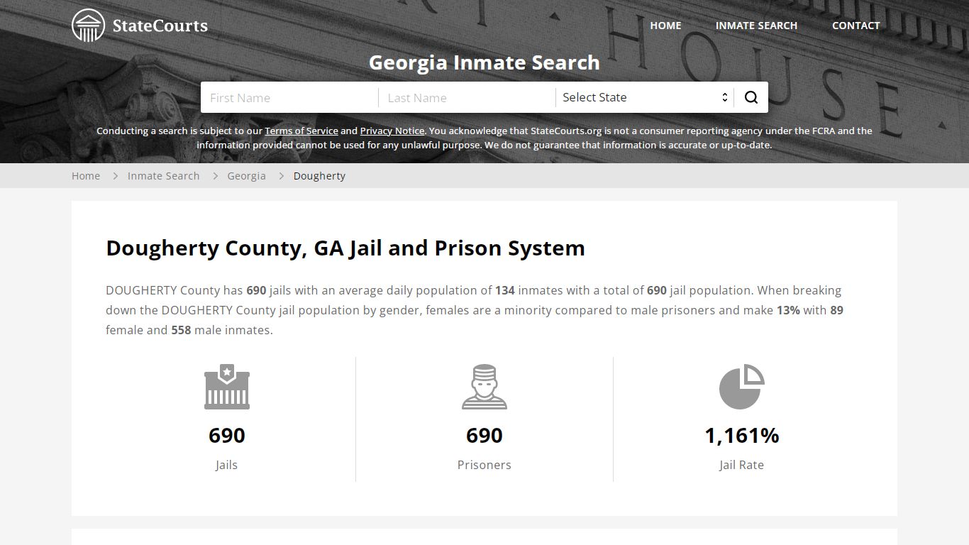 Dougherty County, GA Inmate Search - StateCourts